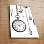 Wallity Reloj de pared decorativo de lienzo Multicolor 45 x 70 cm